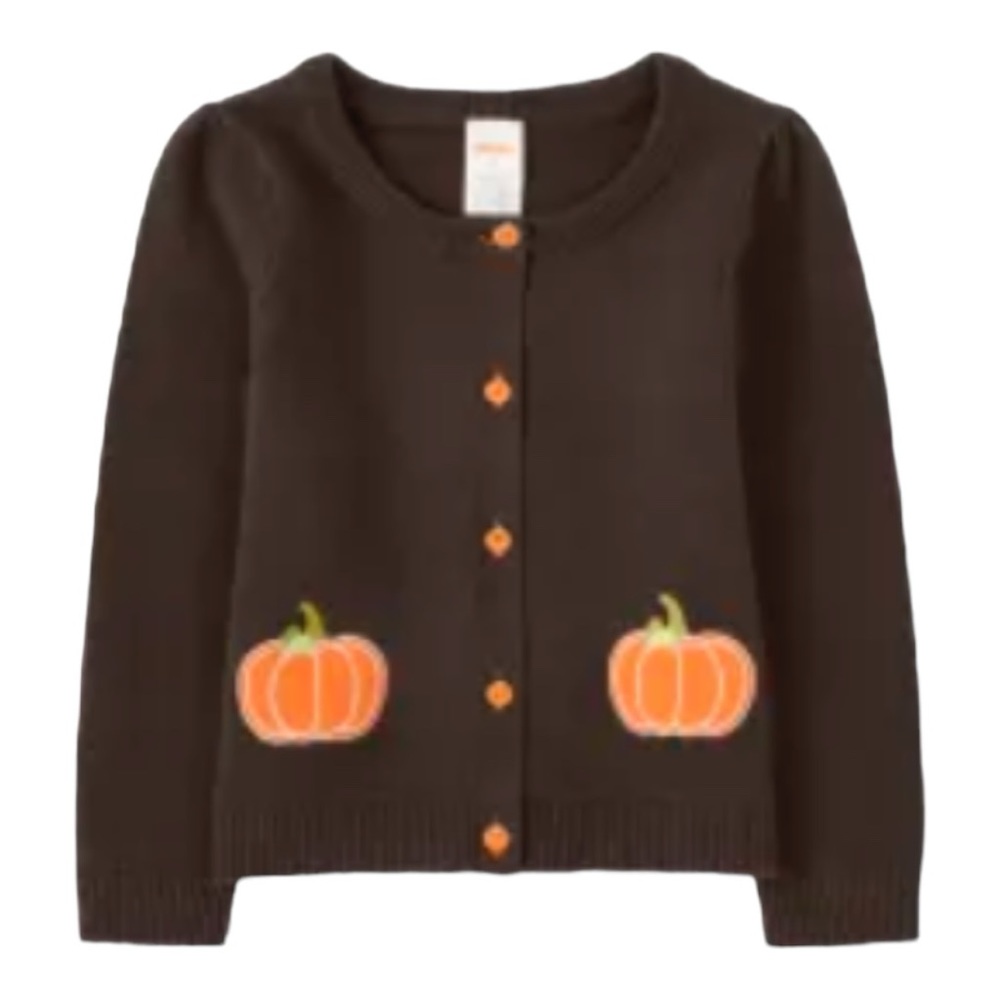 Gymboree Pumpkin Cardigan sz 4T GUC